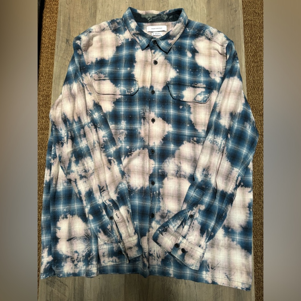 Urban Outfitters grunge bleached flannel shirt